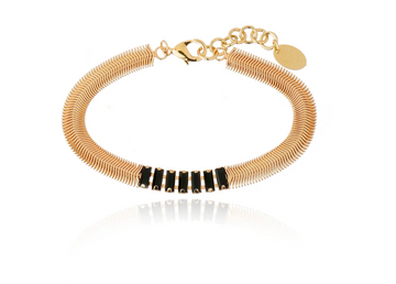 ELIZABETH|BLACK CRYSTAL BRACELET